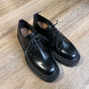 H&M Platform Lace-Up Loafers Black